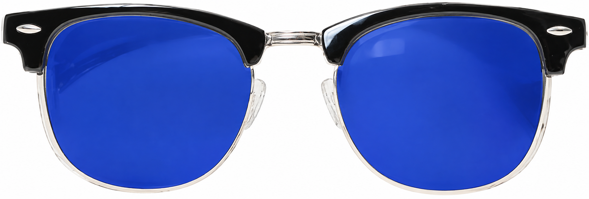 GAFAS DE SOL BR RETRO BLUE (Gafas de Sol Clásicas – Cristal Azul con Bisagra de Metal y Protección UV400)