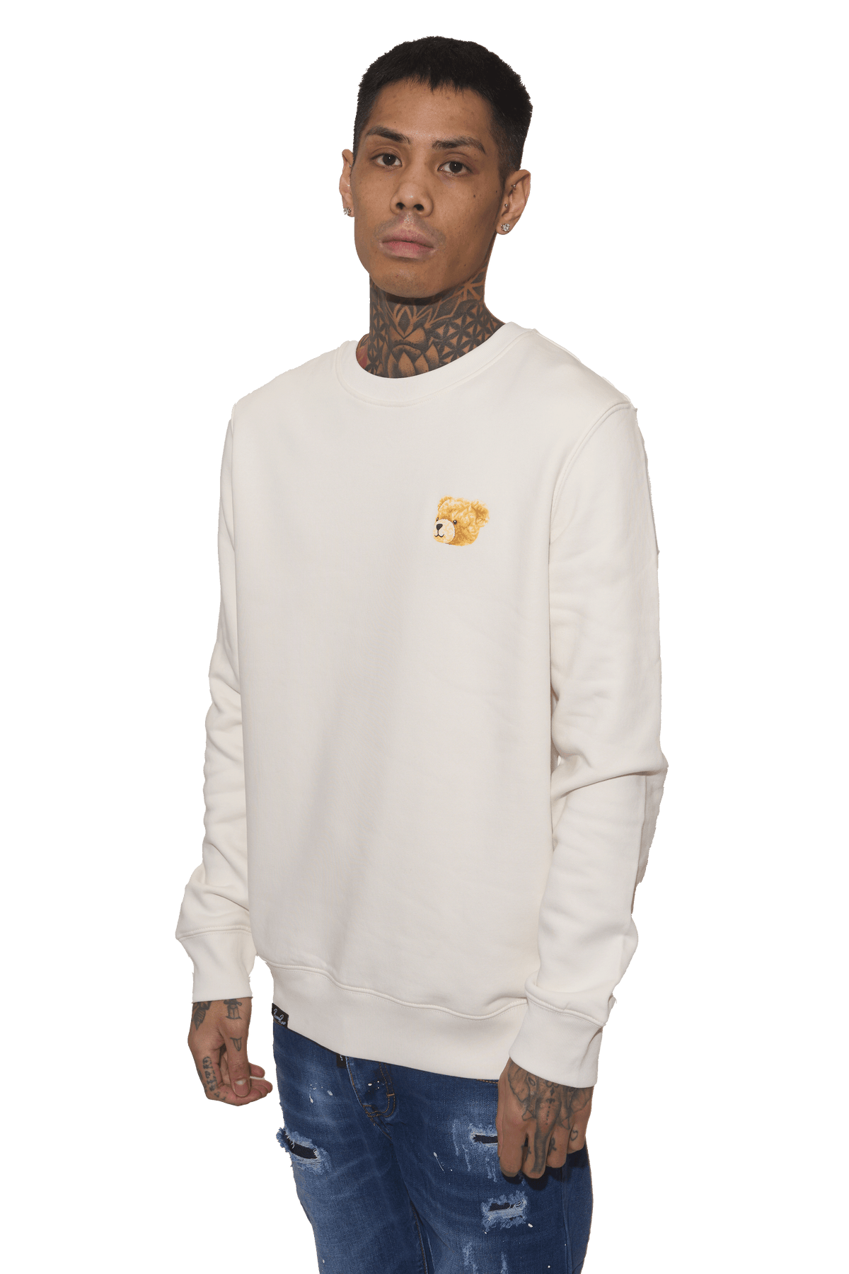SUDADERA BR IVORI COFFE (Sudadera de Corte Regular en Algodón Orgánico y Poliéster Reciclado – 350 g/m²)