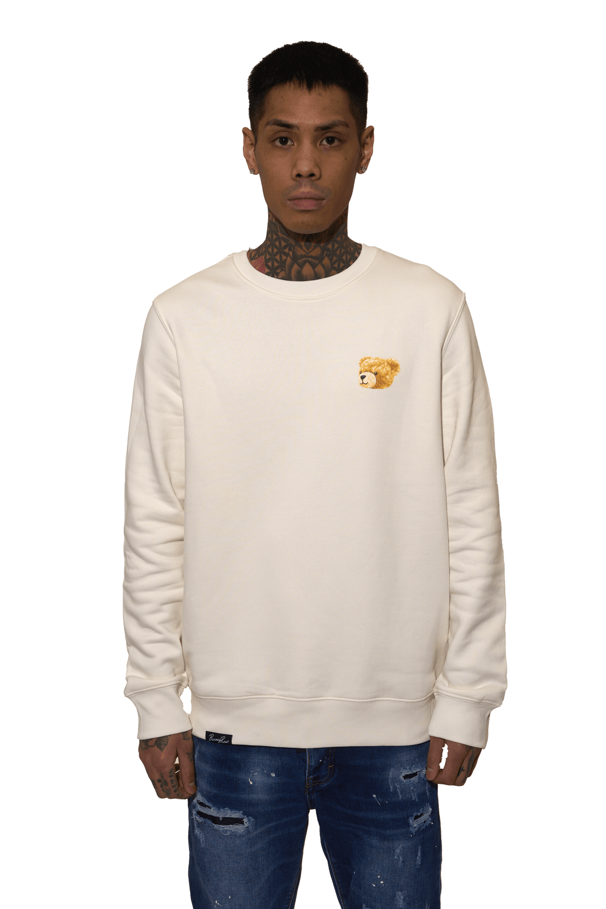 SUDADERA BR IVORI COFFE (Sudadera de Corte Regular en Algodón Orgánico y Poliéster Reciclado – 350 g/m²)