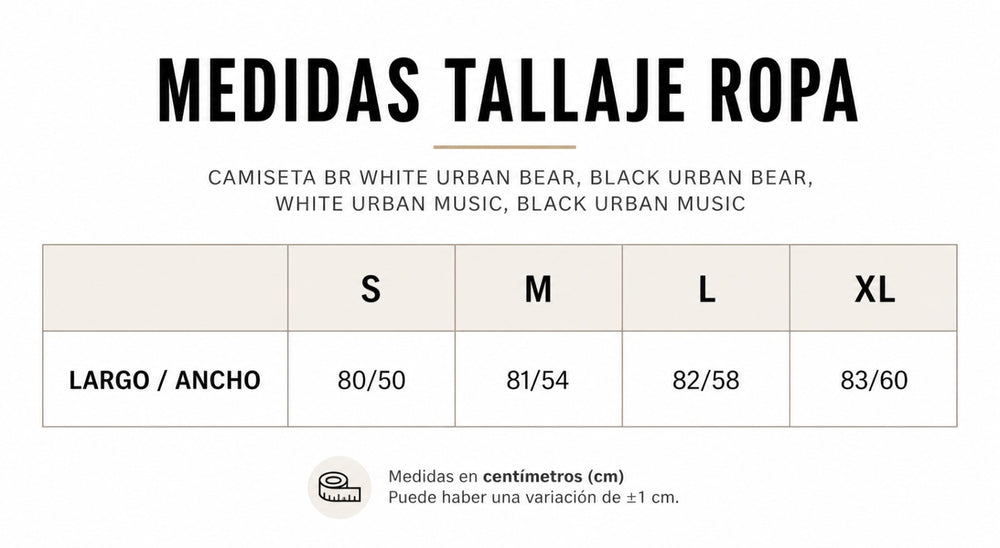 Guía de tallas